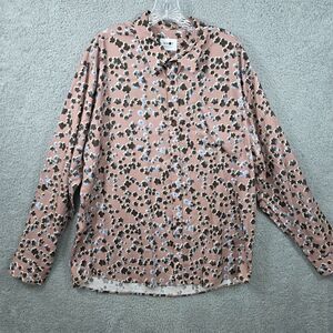 NN07 No Nationality Deon Pink Floral Shirt Men's Size XL